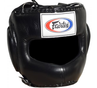 Боксерский шлем Fairtex (HG-4 black) "Full Face Protector" 